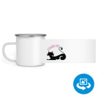 Кружка металлическая белая (круговая запечатка)