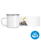 Кружка металлическая белая (круговая запечатка)