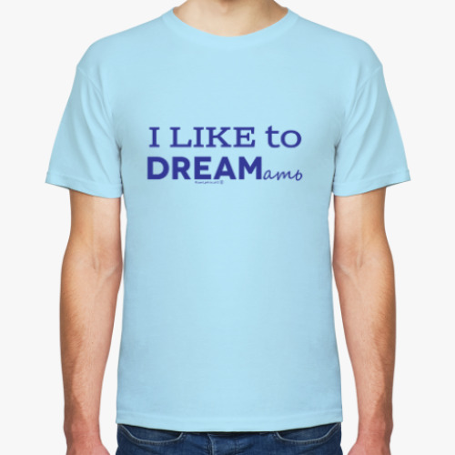 Футболка с принтом Люблю дремать. I love to dream