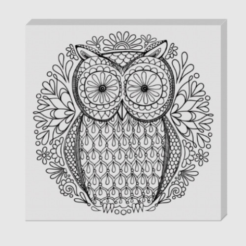 Холст с принтом Сова