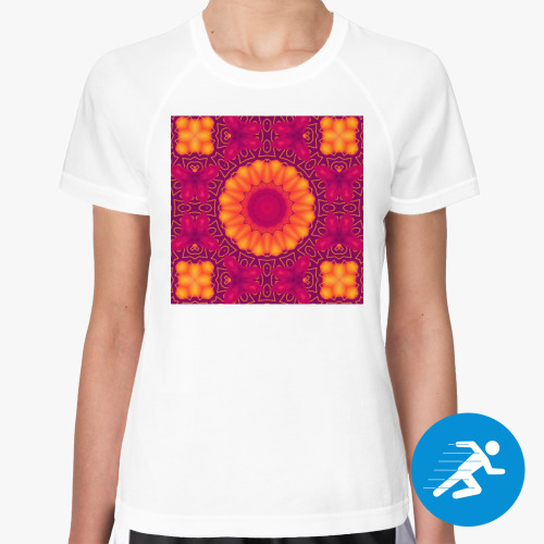 Женская спортивная футболка с принтом Fire