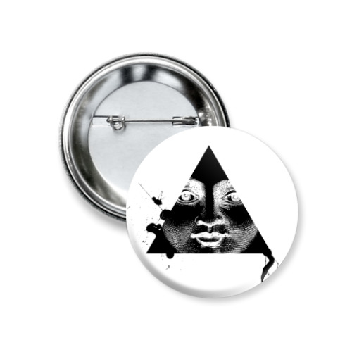 Значок 37мм с принтом 'Triangle'