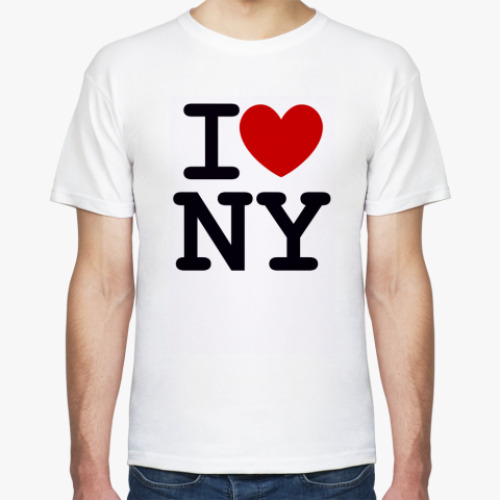 Футболка с принтом  Я люблю NY