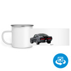 Кружка металлическая белая (круговая запечатка)