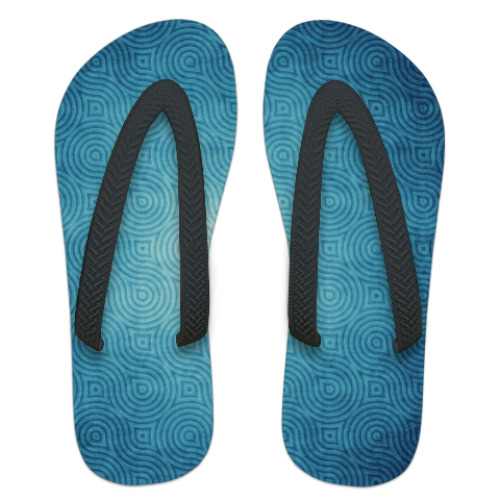 Шлепанцы (сланцы) с принтом иероглифы