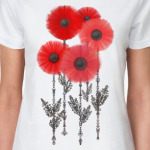 Алые стилизованные маки