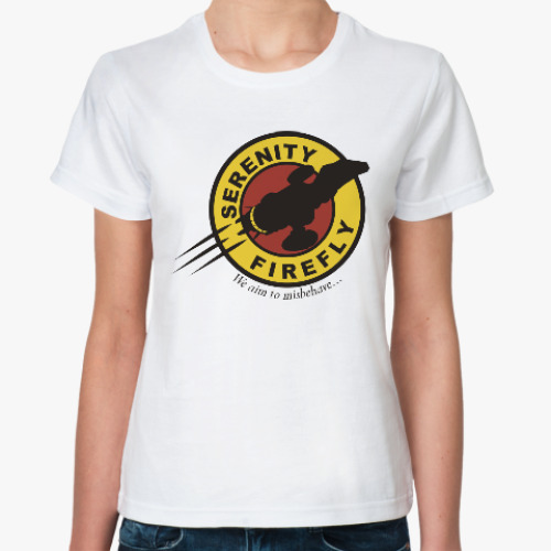 Классическая футболка с принтом Светлячок