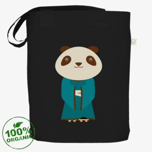 Сумка шоппер с принтом Панда в кимоно