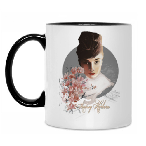 Кружка с принтом Audrey Hepburn
