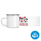 Кружка металлическая белая (круговая запечатка)