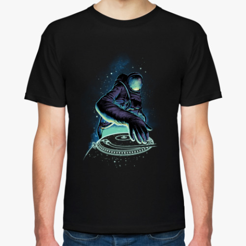 Футболка с принтом Космонавт Диджей