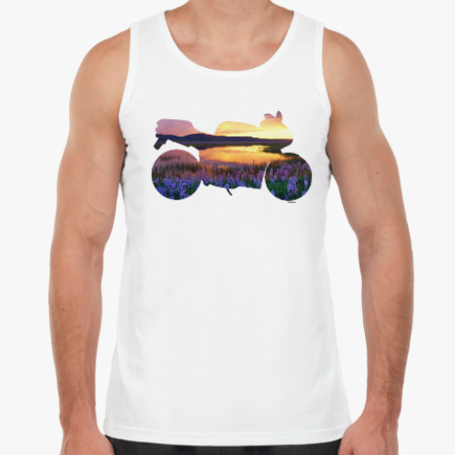 Майка с принтом Мотопейзаж