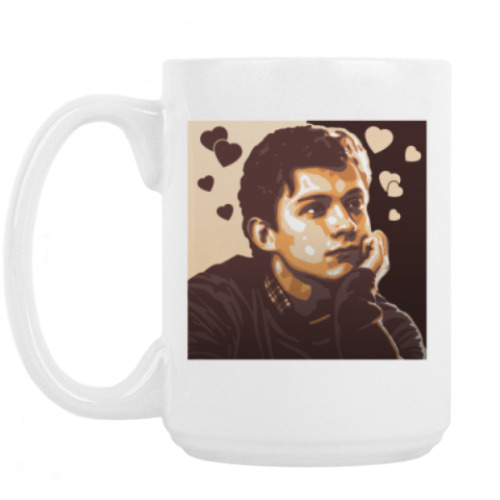 Кружка с принтом Tom Holland <3