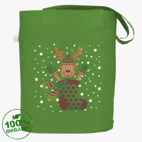 Сумка шоппер с принтом Новогодний сюрприз