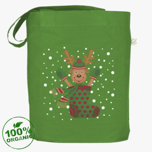 Сумка шоппер с принтом Новогодний сюрприз