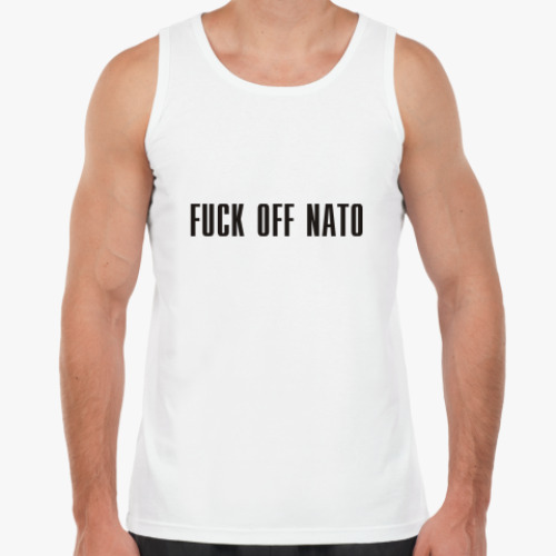 Майка с принтом  Fuck off NATO