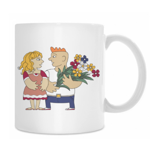 Кружка с принтом Любовь-морковь