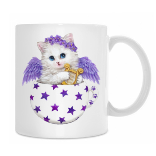 Кружка Котенок Ангелок