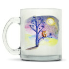 Сова пьет кофе