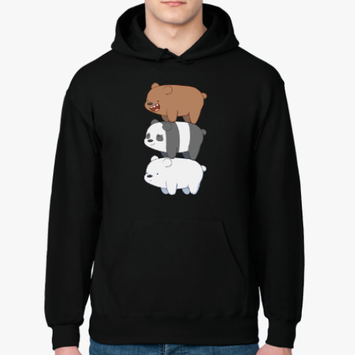 Толстовка худи с принтом Три Медведя