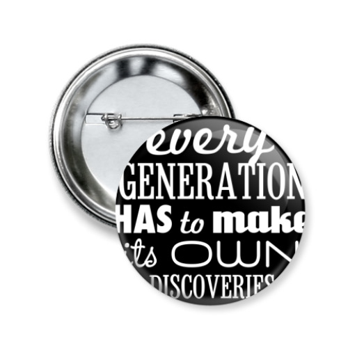 Значок 50мм с принтом 'Discoveries'