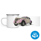 Кружка металлическая белая (круговая запечатка)