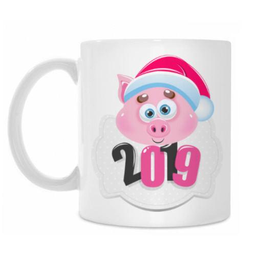 Кружка с принтом Год 2019 Свиньи