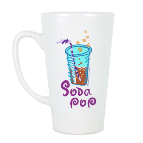 Чашка Латте с принтом Газировка