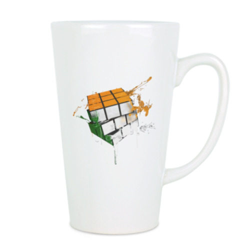 Чашка Латте с принтом Кубик Рубика | Rubiks Cube