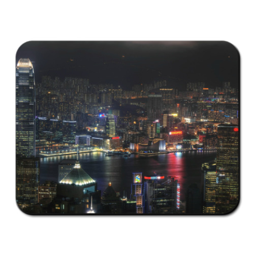 Коврик для мыши с принтом Ночной город
