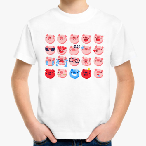 Детская футболка с принтом Год свиньи