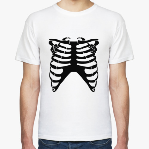 Футболка с принтом Скелет человека