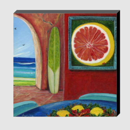 Холст с принтом Grapefruit ('Грейпфрут')