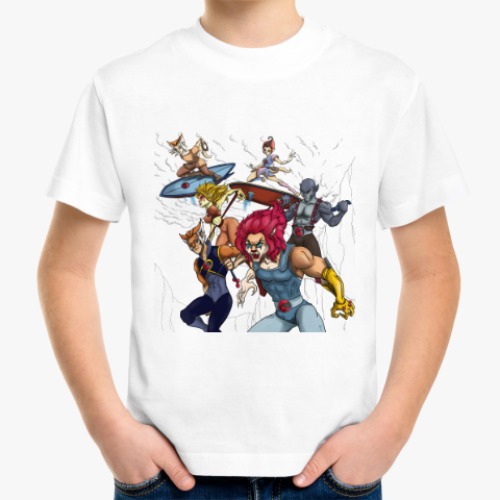 Детская футболка с принтом Громовые коты, ThunderCats