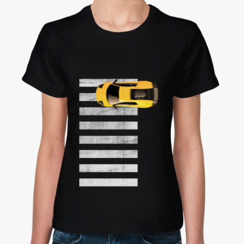 Женская футболка с принтом Такси