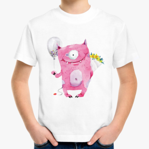 Детская футболка с принтом Милый монстр
