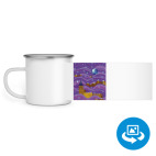 Кружка металлическая белая (круговая запечатка)