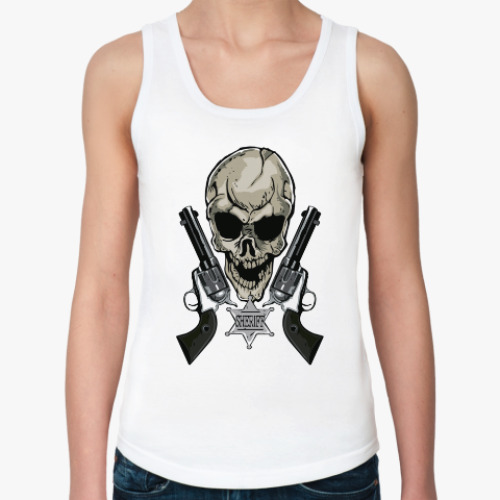 Женская майка с принтом шериф