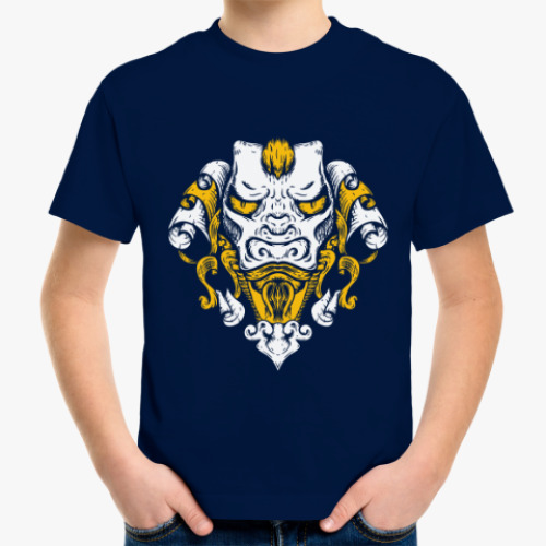 Детская футболка с принтом Восточный тату дракон