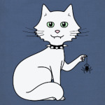 Кот с паучком