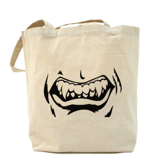 Сумка шоппер с принтом 'Рычащая'