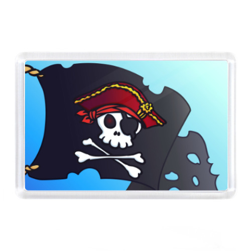 Магнит с принтом Веселый Роджер