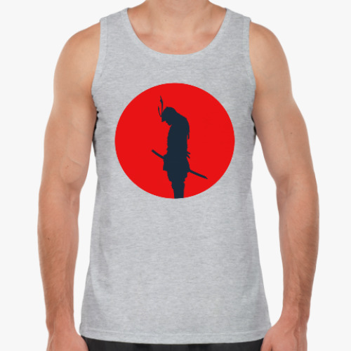 Майка с принтом Солнце и самурай