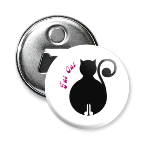 Магнит-открывашка с принтом Толстый кот