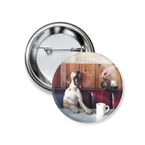 Значок 37мм с принтом Когда не высыпаешься