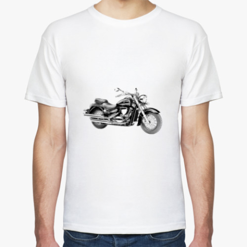 Футболка с принтом Мотоцикл