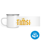 Кружка металлическая белая (круговая запечатка)