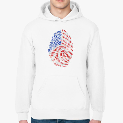 Толстовка худи с принтом USA отпечаток