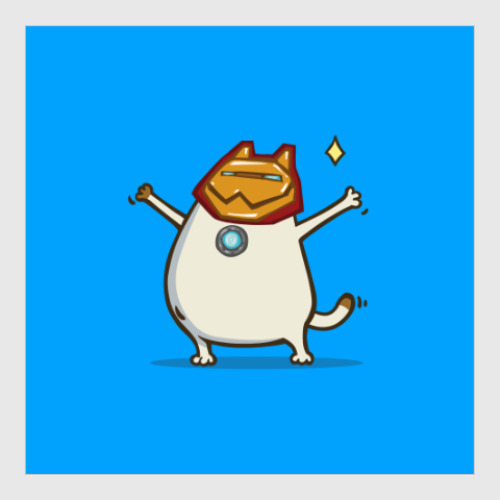 Постер с принтом Айронкот — Пятничный Котик №32