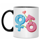 Кружка двухцветная